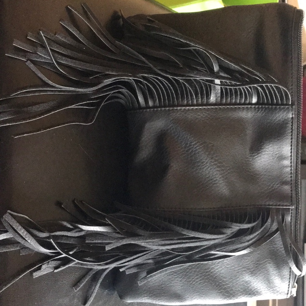 Free Add On!  black clutch with tassels